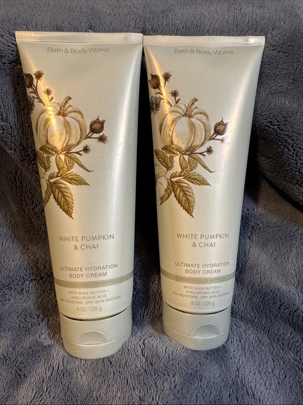 Bath & Body Works White Pumpkin & Chai Body Cream, Set of Two